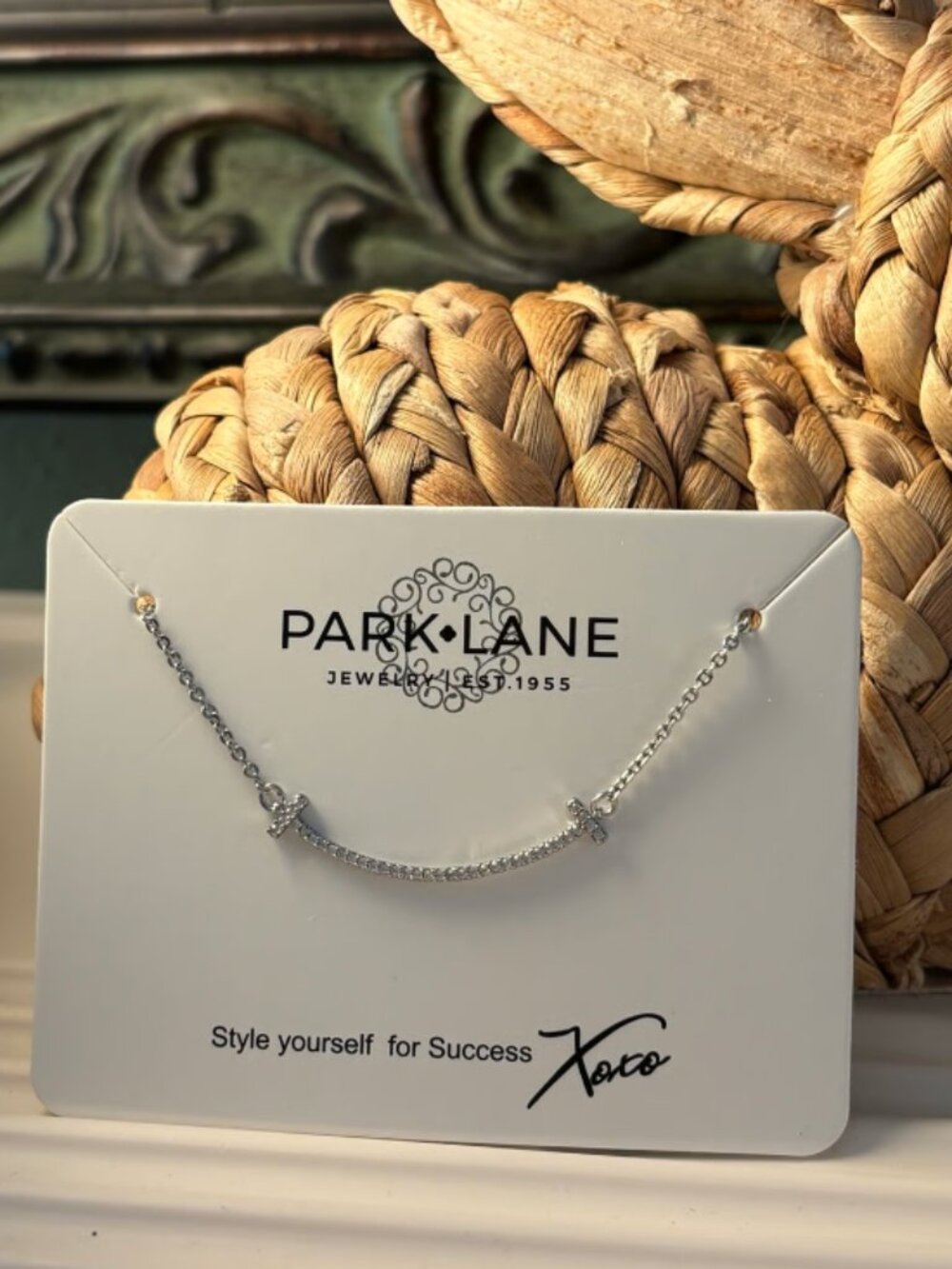 Park Lane Happy Necklace-silver